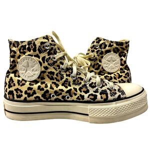 Converse Chuck Taylor Lift Hi Women's 9 Leopard Platform High Top Sneaker